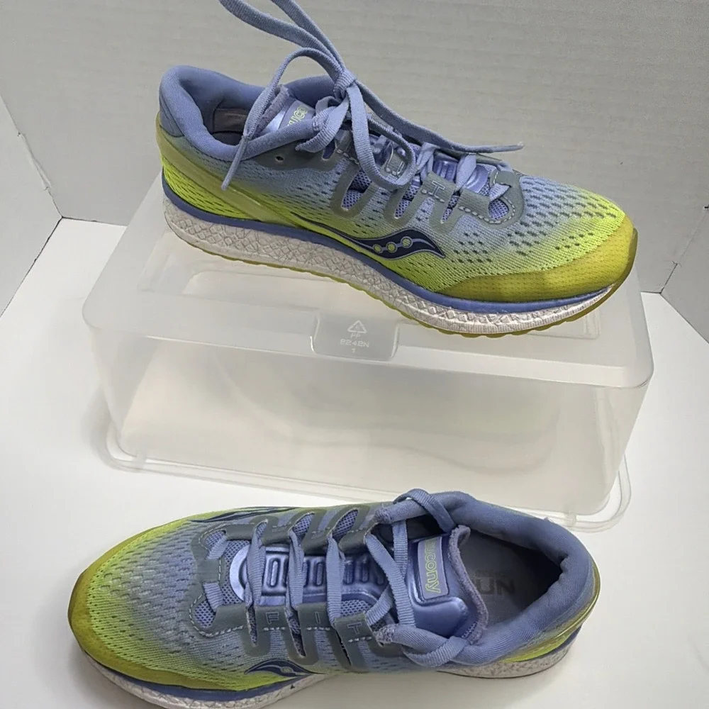 Saucony Everun Freedom ISO Women's 7 Running Shoes Purple Citron Preowned